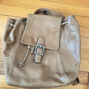 Coach Tan Leather Backpack Purse